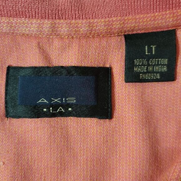 AXIS Men's Short Sleeve Salmon Polo Shirt - Picture 2 of 9